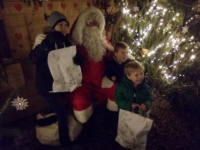 The boys with Father Christmas.