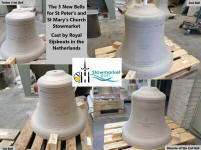 The new bells of Stowmarket. (by kind permission of Stowmarket Bells Facebook page)