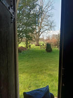 The view out of the ringing chamber at Thornham Magna.