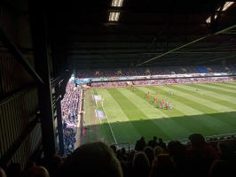 Our view at Portman Road this afternoon.