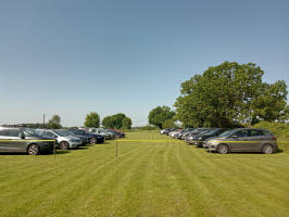 A playing field full of ringers' cars!