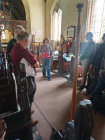 Gathered in Troston church for the draw.