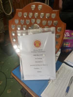 The Mitson Shield and certificates at St Mary-le-Tower.