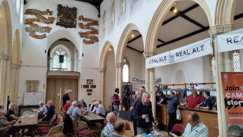 The new ringing gallery at St Clement's in Ipswich during the Ipswich Beer and Cider Festival. (Taken by Chris Birkby)