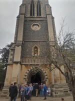 Ringers gathered outside of St Mary-le-Tower for ringing and registration for the CCCBR AGM weekend.