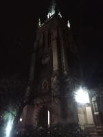 Sat outside St Mary-le-Tower this evening.