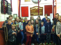 Young Ringers at Grundisburgh for the Young Ringers event.