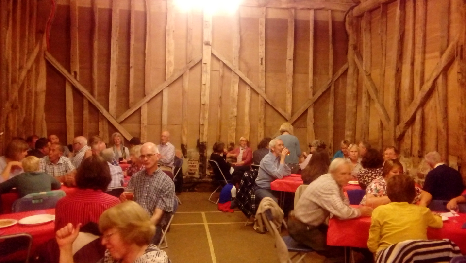 Some of those present at the Guild Social Barn Dance at Sproughton Tithe Barn.