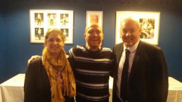 Ruthie, myself and John Wark in the Sir Bobby Robson Suite after the match.