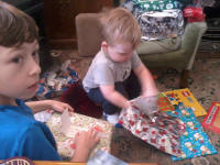 More present opening for Mason and Alfie!