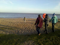 Walking on the beach at Sizewell.