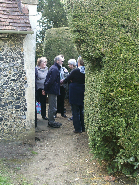  Some of the Pettistree ringers awaiting their turn.