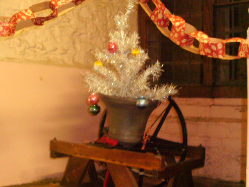 Christmas Decorations in Woodbridge Ringing Chamber.