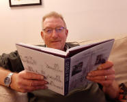 John Loveless with a copy of GWP's biography, image by kind permission of Linda Garton.