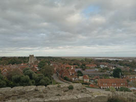  Orford church and village from the top of the castle.