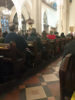 Bishop Martin preaching at the Minster making service.