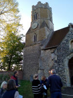 Judging the ringing during the South-East District Practice at Easton.