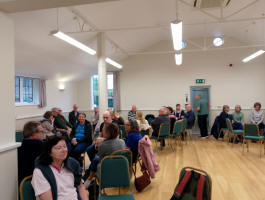 At the village hall.