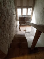 Entrance up to the ringing chamber at Clungunford.