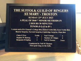 Pealboard for Troston by Steve Rabong (with kind permission of Steve Rabong)