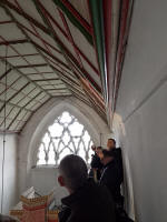 Waiting on the walkway to the ringing chamber at Great Yarmouth during the George W Pipe 12 Bell Competition.