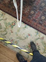 Where you have to stand to ring one of the bells at Great Bromley.