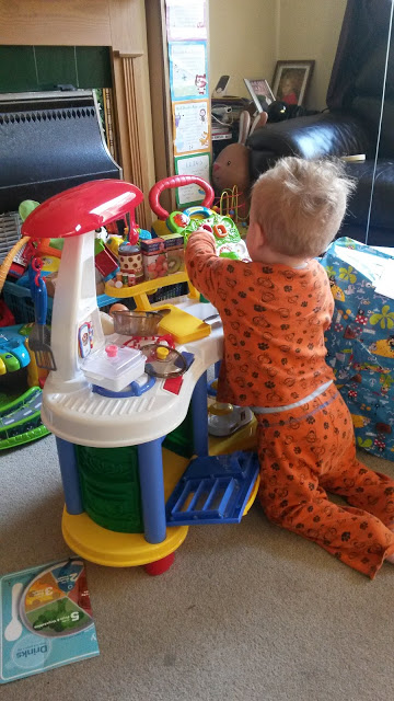 Alfie enjoying his birthday.