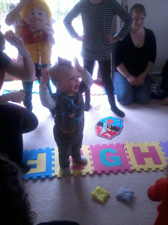 Alfie enjoying the birthday party.