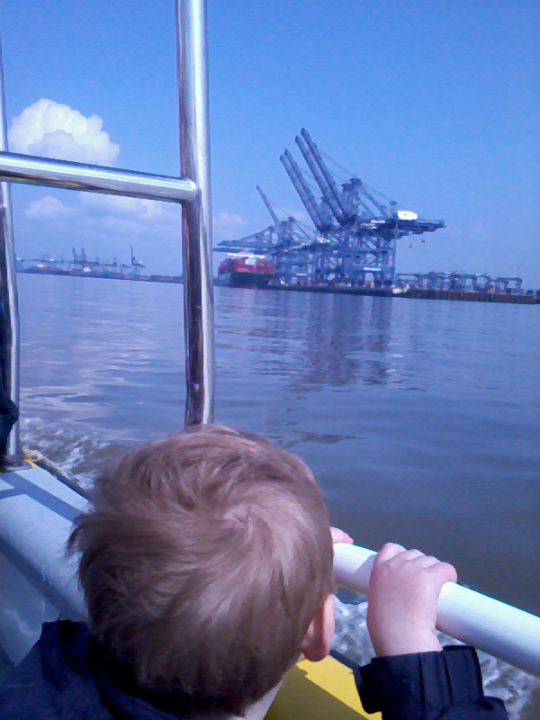  Alfie on the ferry.