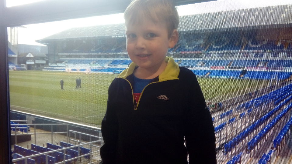 Alfie at Portman Road.