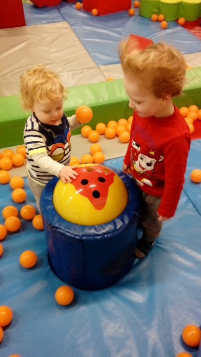 The boys enjoying the Fun Factory.