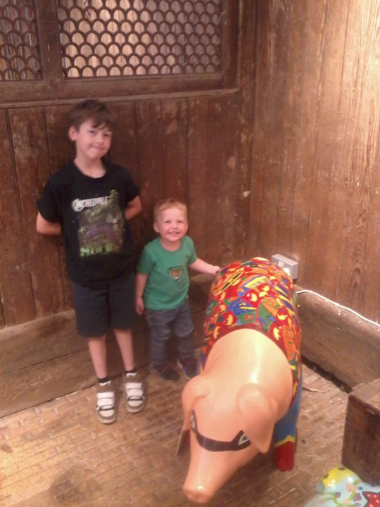 Mason  Alfie next to Pigasus.