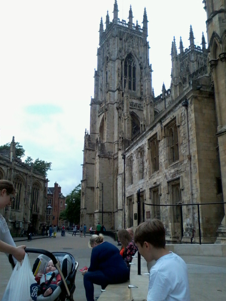 Ruthie, Alfie & Mason outside York Minster.