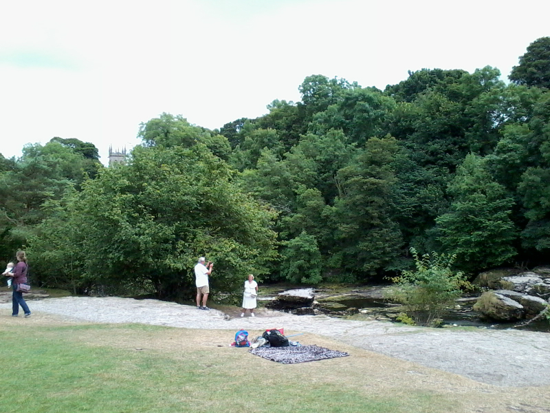Aysgarth tower overlooking the falls.