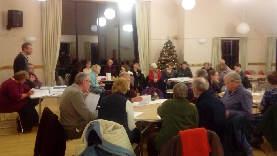 Outgoing South-East District Chairman addresses the District ADM at Brandeston Village Hall.