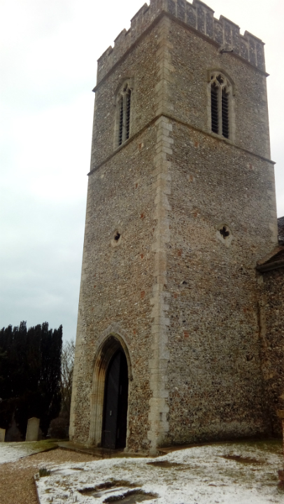 Burgh tower in the snow today.