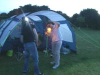 Evening fun on the campsite.