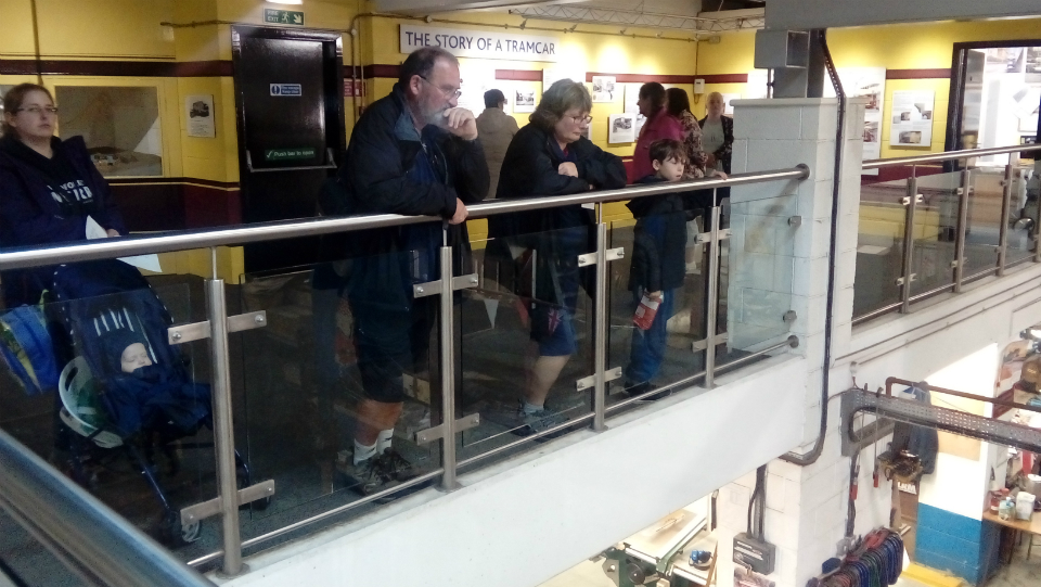 Watching trams being restored.