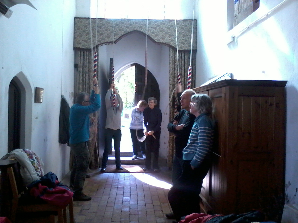 Ringing at Falkenham on the Woodbridge Outing.