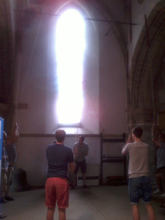 Ringing at Fen Ditton on Rambling Ringers Tour.