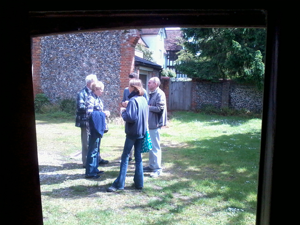 Listening to the ringing at Walsham-le-Willows.