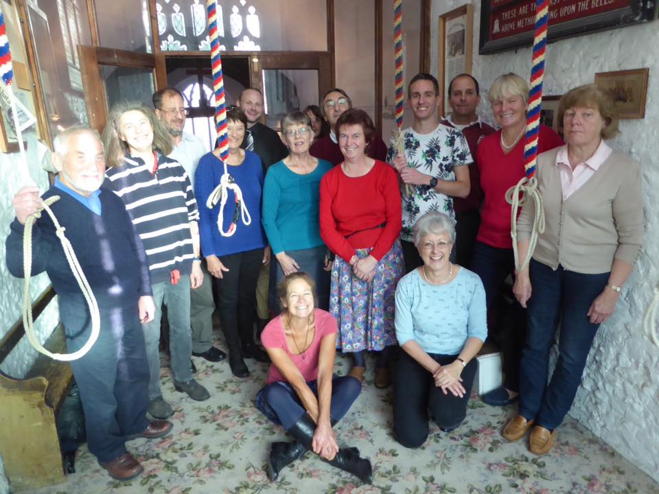 Ringers at Henley before the Revd Carl Melville's licensing and installation.