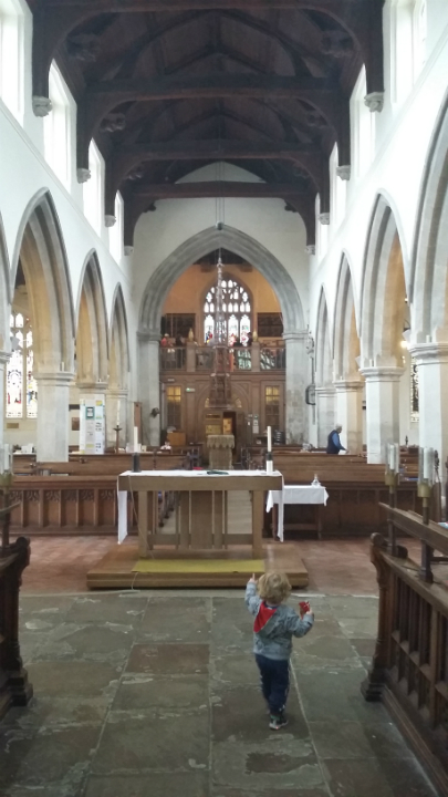 Joshua watching the ringing at Hitchin.