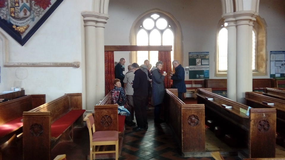 Tea, coffee and tea at Holbrook on the Woodbridge Ringers' Outing.