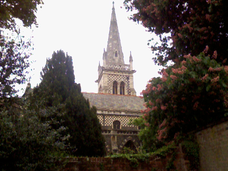 A different view of St Mary-le-Tower.