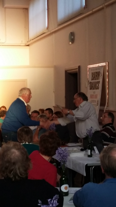 Jimmy Wightman receives his fifty-year membership certificate at the 2017 Suffolk Guild AGM.