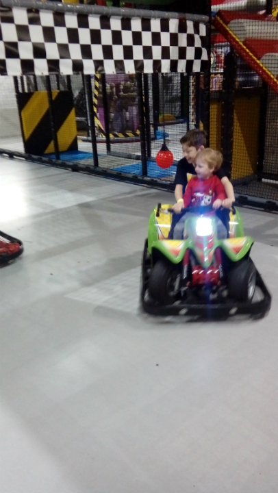 The boys enjoying the Fun Factory.