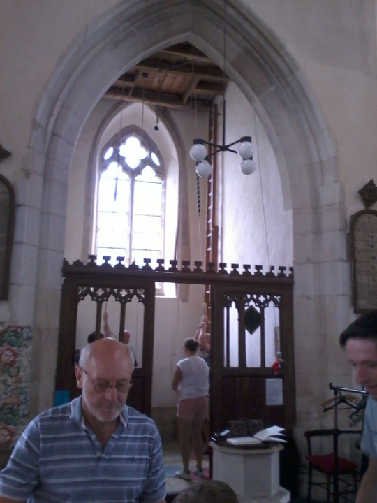 Ringing at Landbeach on Rambling Ringers Tour.