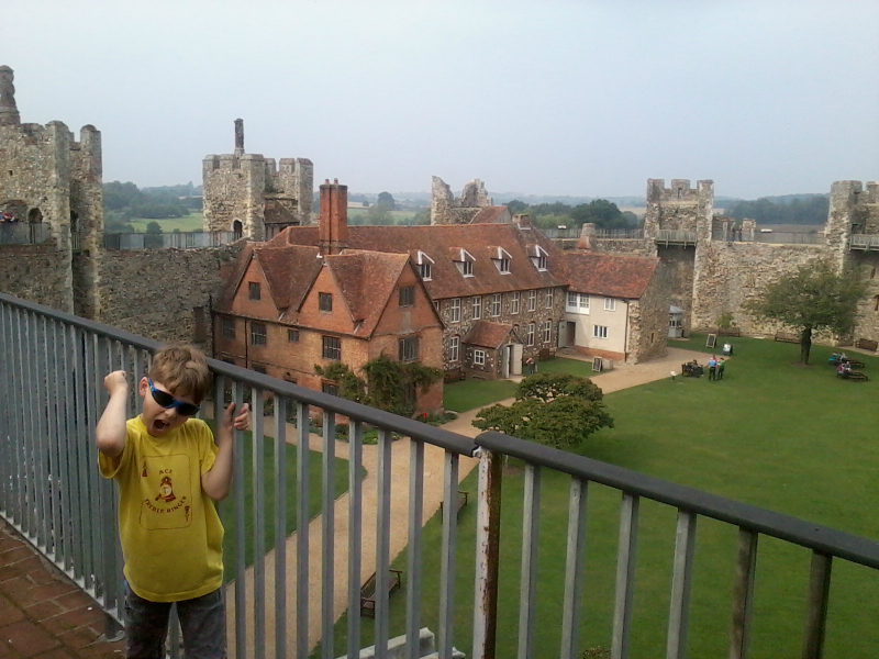 Mason at Framlingham Castle.