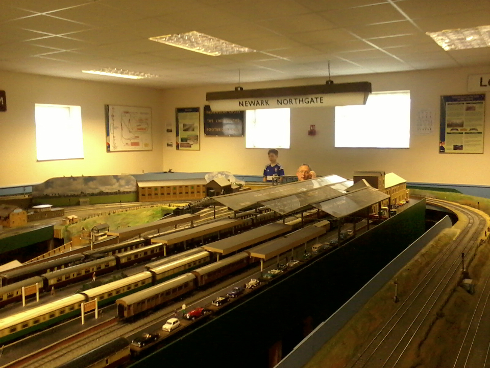 Mason enjoying the set-up at the Gainsborough Model Railway Society open day.